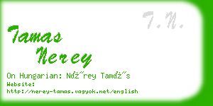 tamas nerey business card